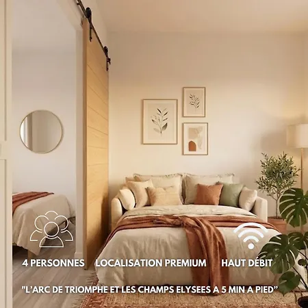 Apartmán Le Cocon De L'etoile - 5 Min A Pied De L'arc De Triomphe - 4 Personnes *